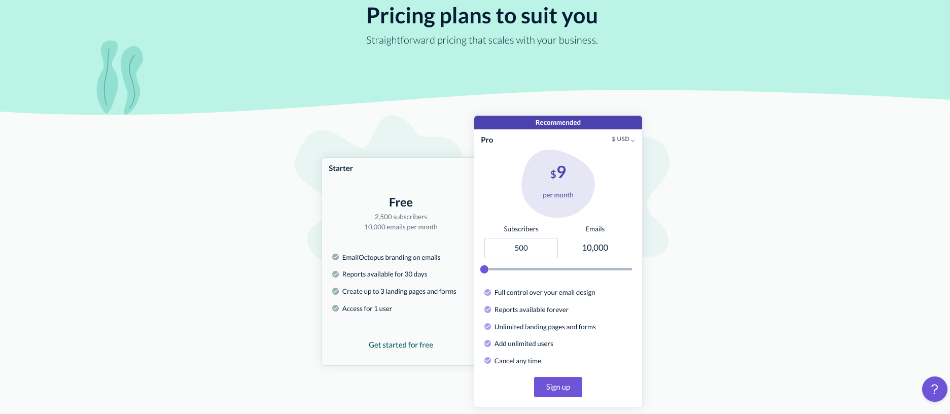 emailoctopus pricing