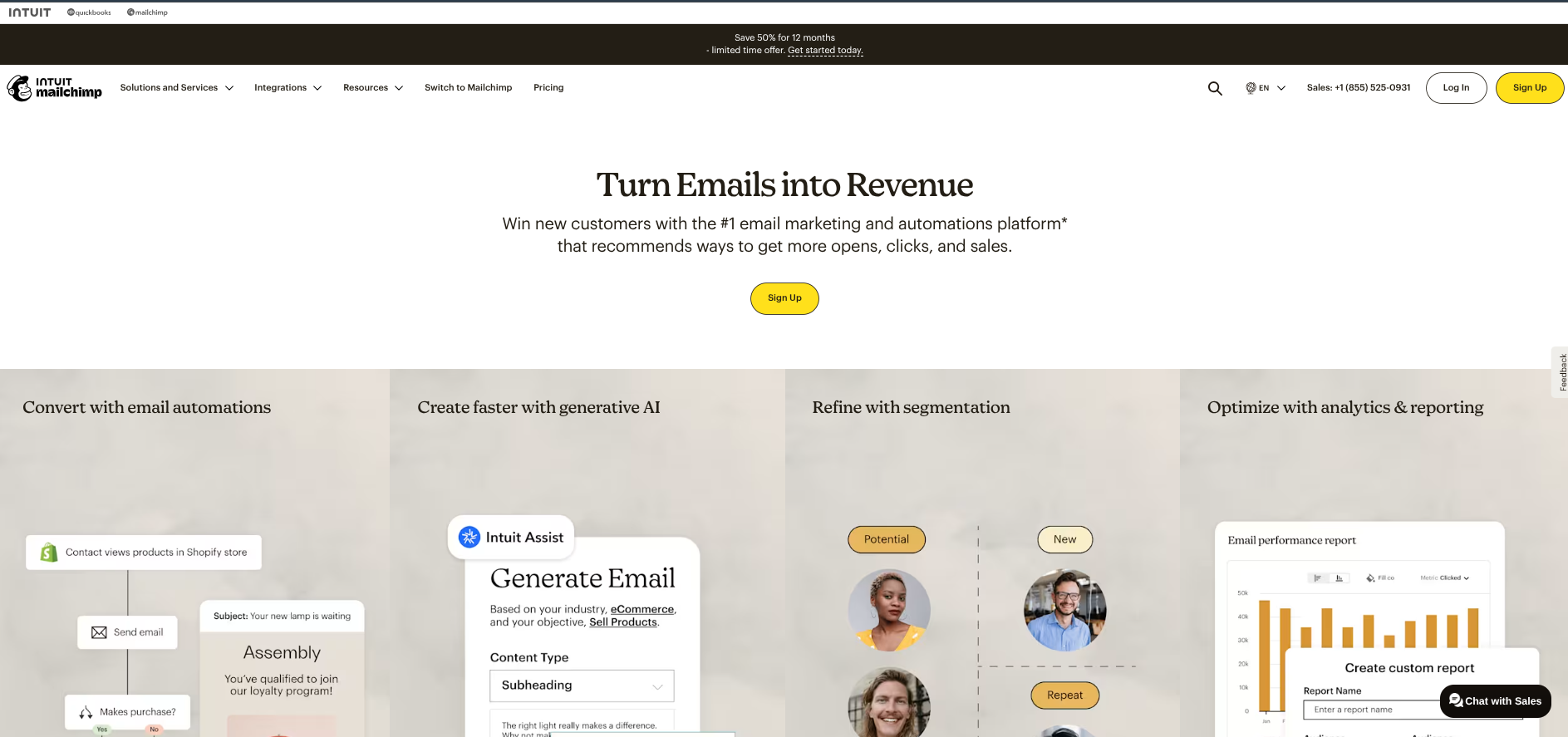 mailchimp homepage