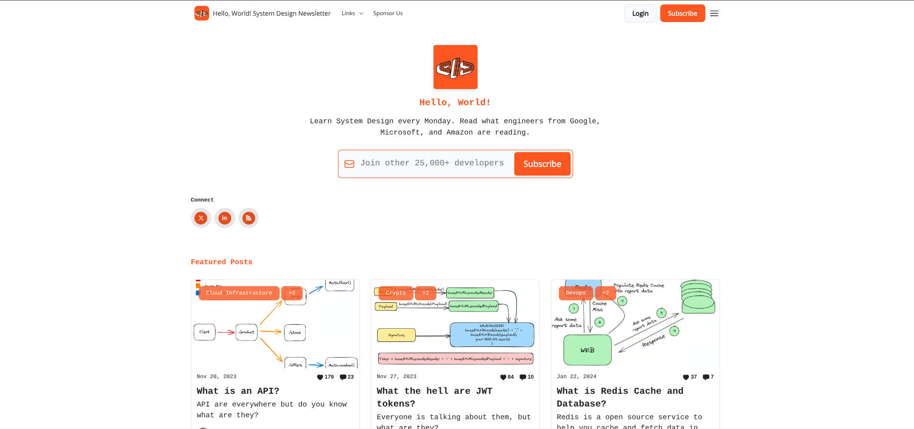 beehiiv newsletter homepage example