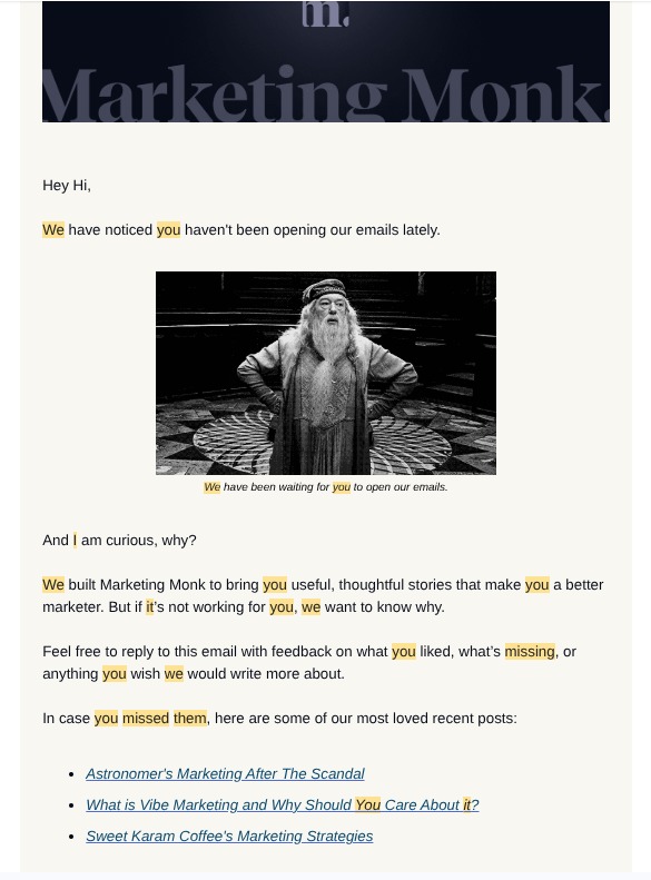 reactivation email